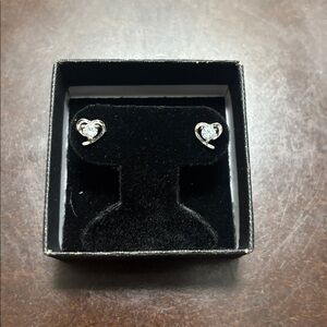 Heart Shaped Silver Earrings